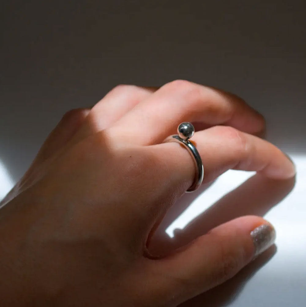 hatsuyume] ring / SV925 metal ball – hatsuyume jewelry&objects