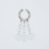 ear cuff/ SV925 beads - カット水晶/つやけし水晶