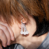 ear cuff/ SV925 beads - カット水晶/つやけし水晶