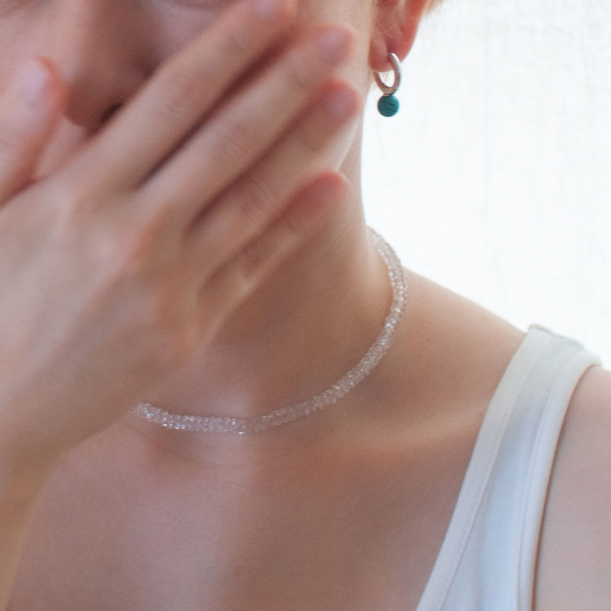 hatsuyume] necklace - beads / SV925 - 20面カット水晶 – hatsuyume 