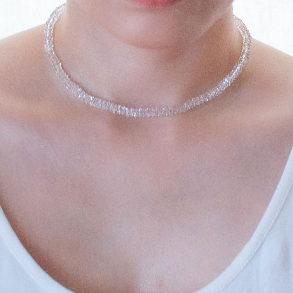 hatsuyume] necklace - beads / SV925 - 20面カット水晶 – hatsuyume 