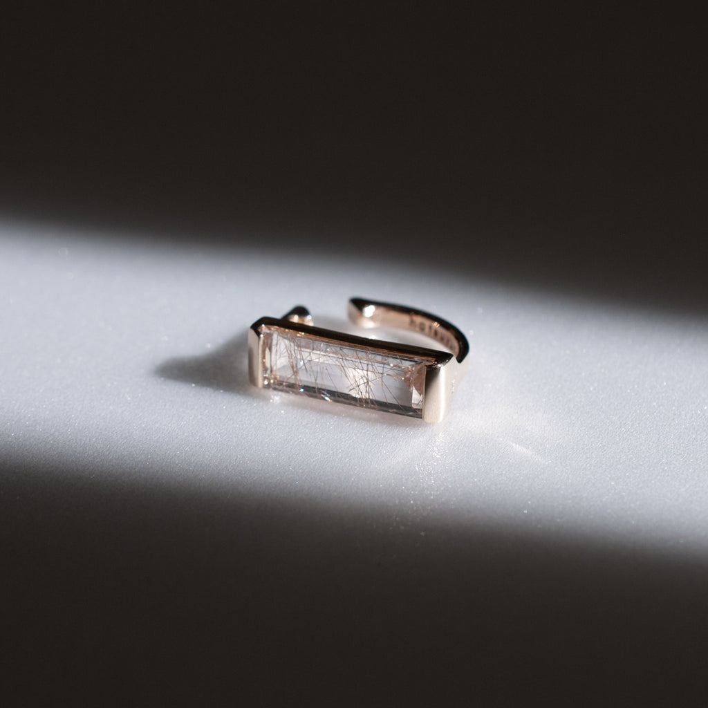 ear cuff (new)/ K10YG 1stone - ゴールドルチルクオーツ