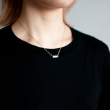 necklace B / K10YellowGold - マット水晶