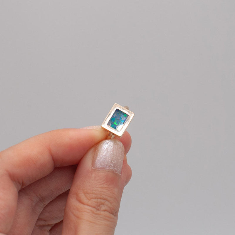 earcuff / K10YG windowframe - モザイクオパール