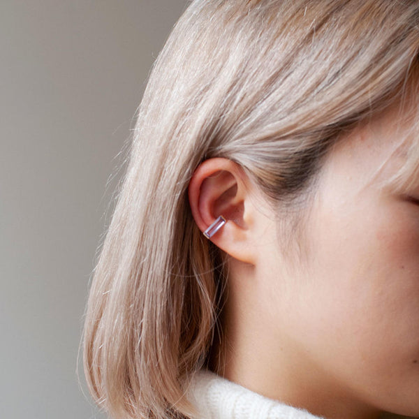 ear cuff/ K10YG 1stone - ピンクアメジスト