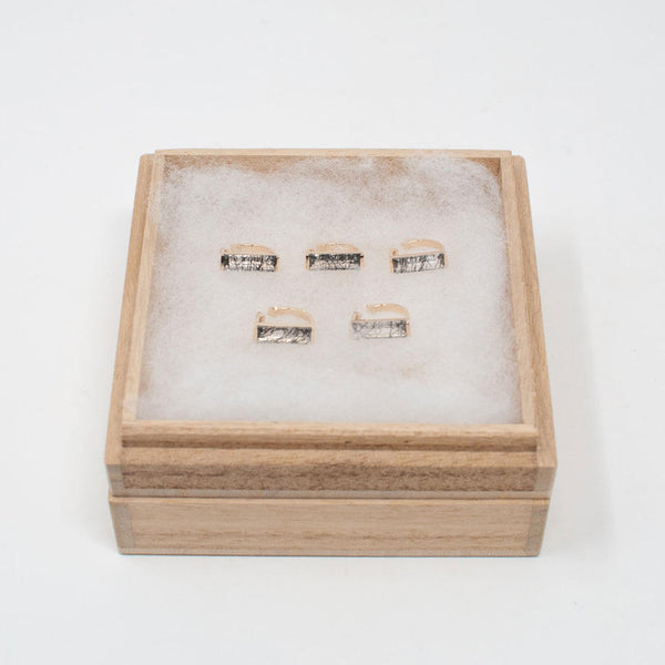 ear cuff / K10YG 1stone - ブラックトルマリンインクオーツ