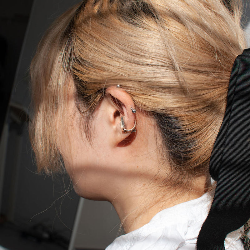 earcuff / K10YG windowframe - モザイクオパール
