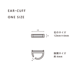 ear cuff/ K10YellowGold - つや消し水晶